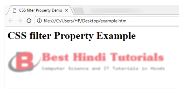 CSS filter property in Hindi