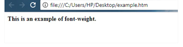 CSS font-weight property in CSS