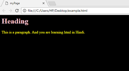 HTML attributes in Hindi