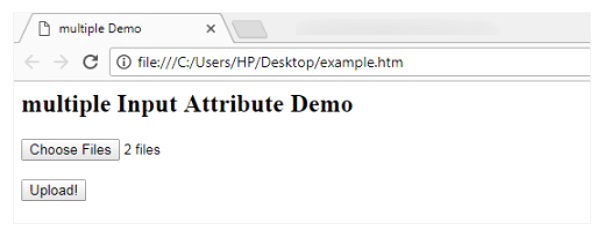 HTML5 multiple input attribute in Hindi