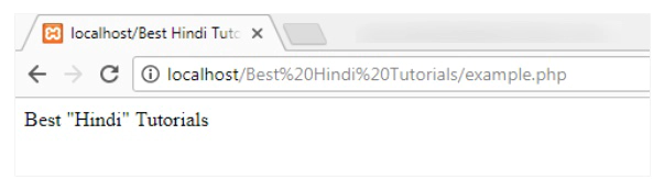 PHP strings in Hindi